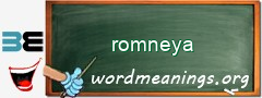 WordMeaning blackboard for romneya